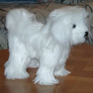 Long haired standing dog sewning pattern