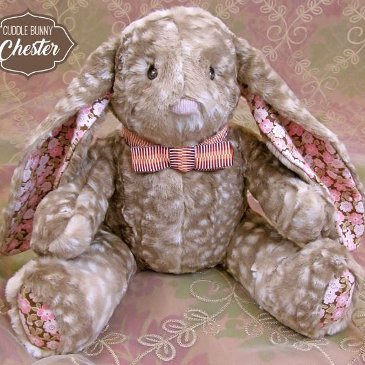 Floppy eared bunny sewing pattern from fur