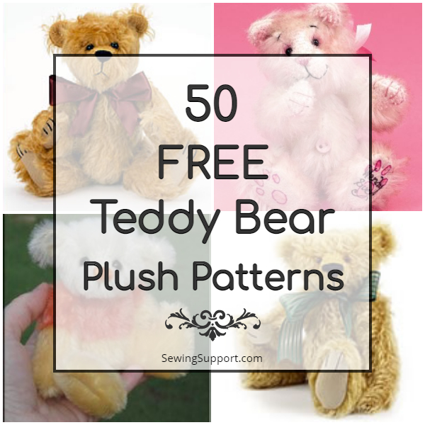 Jointed vintage style free teddy bear pattern