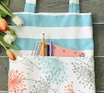 Easy tote bag pattern & tutorial with pocket - free tutorial